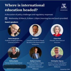 Presentation: “Where is international education heading?” Melbourne CSHE forum